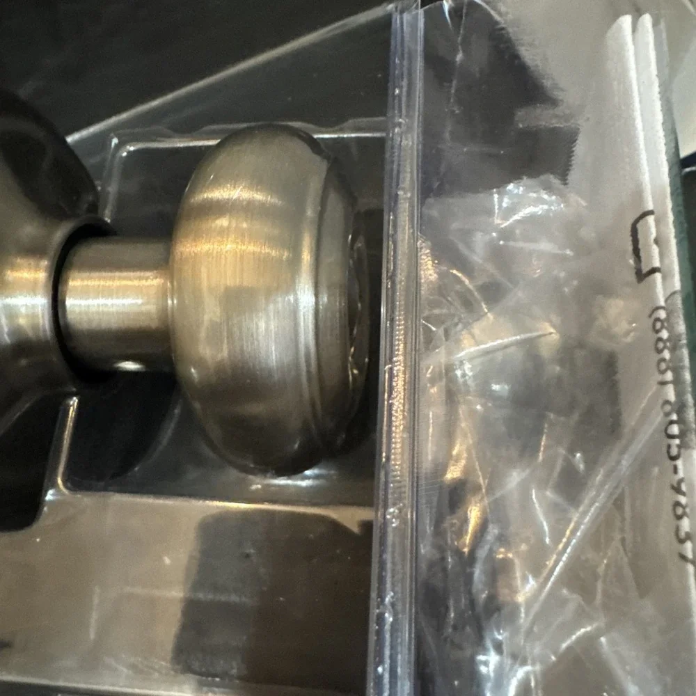 SCHLAGE Satin Nickel Georgian Privacy Bed & Bath Door Knob F40 Geo 619